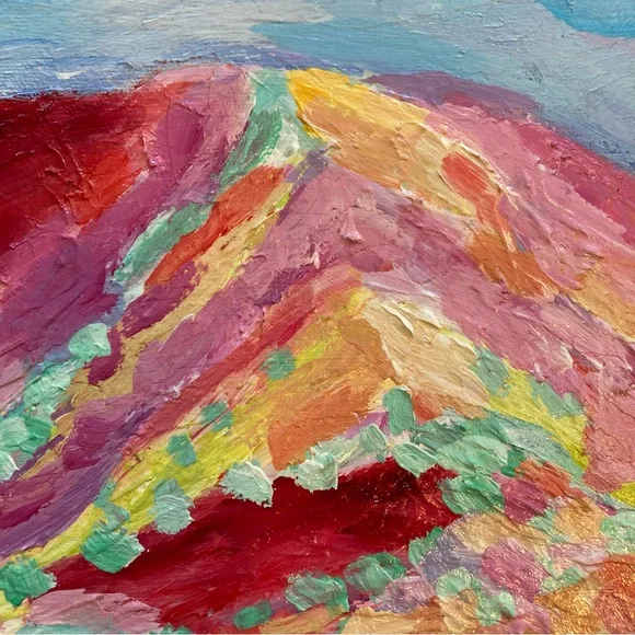 Pink Casa In Southwest”“An Original art AcrylicPainting 16”x12”x1.5” Original